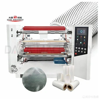 Máquina cortadora y rebobinadora microporosa